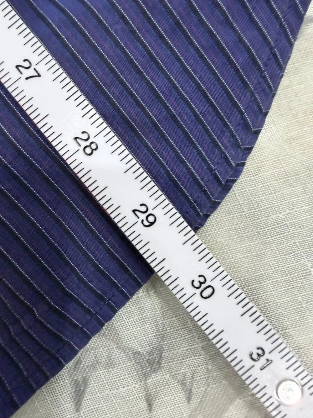Banana Republic Shirt Mens Large Blue Striped Stretch Button Down Dress Shirt